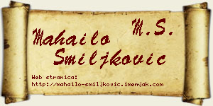 Mahailo Smiljković vizit kartica